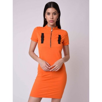Vêtements Femme Robes courtes Karl Lagerfeld Karl collar Kameo shirt Robe F197024 Orange