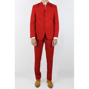 Vêtements Homme Costumes  Kebello Costume col maoH Rouge 46V-38P Rouge