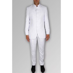 Vêtements Homme Costumes  Kebello Costume col maoH Blanc 46V-38P Blanc