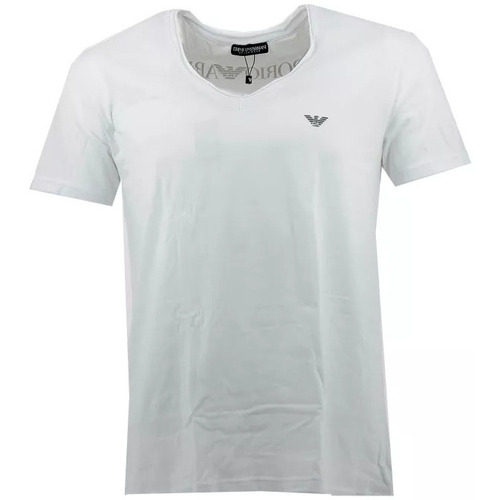 Vêtements Homme T-shirts & Polos Ea7 Emporio denim-slim-cut Armani Tee-shirt Blanc