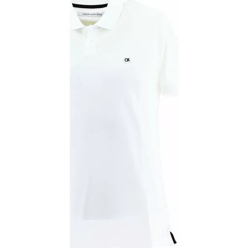 Vêtements Homme T-shirts & Polos Calvin Klein Jeans BADGE PIMA COTTON Blanc
