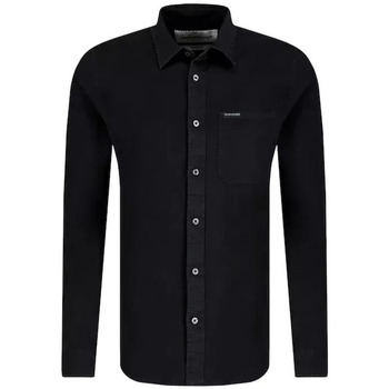 Vêtements Homme Chemises manches longues Calvin Klein Jeans GMD POCKET TWILL Noir