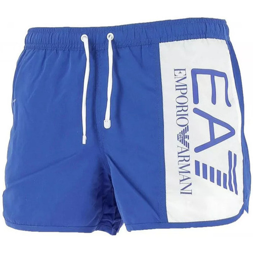 Vêtements Homme Maillots / Shorts de bain Emporio Armani Kids logo-patch metallic T-shirt Blau BOXER BEACH WEAR Bleu