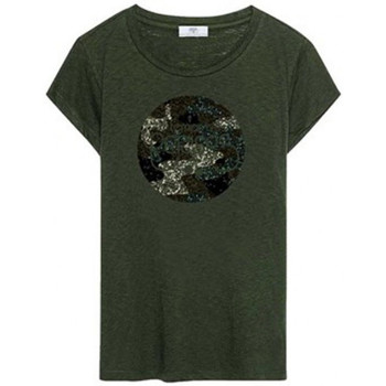 Vêtements Femme T-shirts & Polos Le Temps des Cerises T-Shirt Femme Camologo Khaki Vert