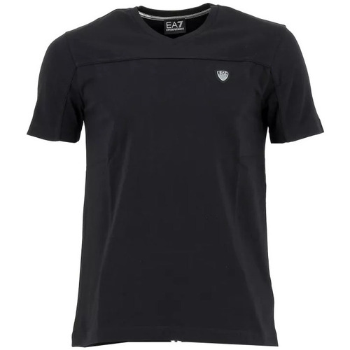 Vêtements Homme T-shirts & Polos Emporio Armani Kids logo-patch metallic T-shirt Blau Tee-shirt Noir