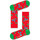 Sous-vêtements Chaussettes Happy socks Christmas cracker holly gift box Multicolore
