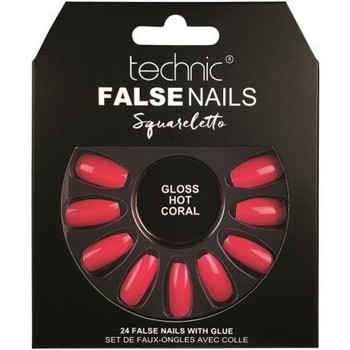Beauté Femme Accessoires ongles Technic Faux ongles Squareletto   Gloss Hot Coral Rose