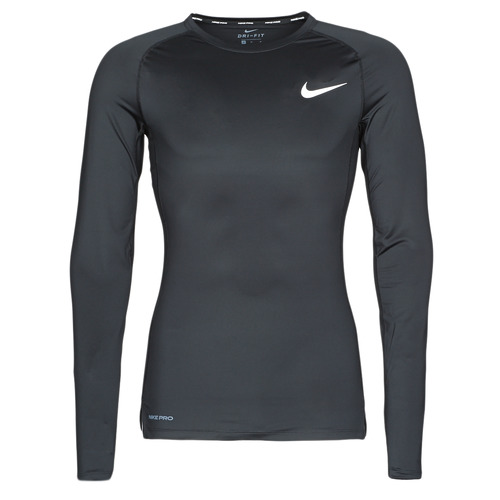 Vêtements Homme T-shirts manches longues Nike M NP TOP LS TIGHT Noir / Blanc