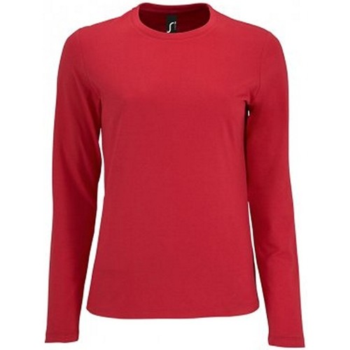 Vêtements Femme Chase embroidered logo rib-trimmed sweatshirt Sols Imperial Rouge