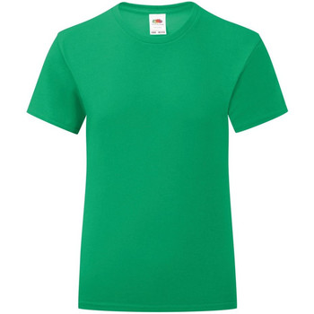 Vêtements Fille T-shirts manches longues Fruit Of The Loom 61025 Vert