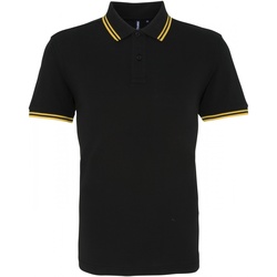 Vêtements Homme Polos manches courtes Asquith & Fox AQ011 Noir/jaune