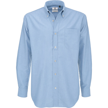 Vêtements Homme Chemises manches longues B And C SMO01 Bleu