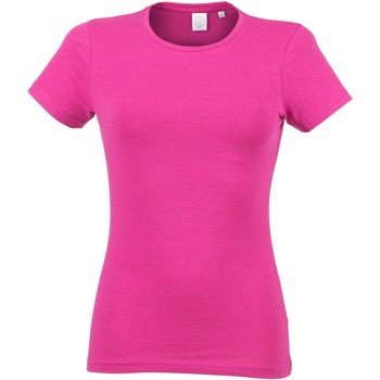Vêtements Femme T-shirts that manches courtes Skinni Fit SK121 Rouge