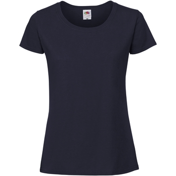 Vêtements Femme T-shirts manches courtes Fruit Of The Loom SS424 Bleu marine foncé