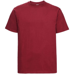 Vêtements Homme T-shirts manches courtes Russell Europe Tshirt épais à manches courtes 100% coton RW3276 Rouge classique
