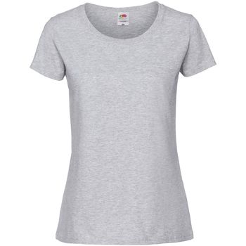 Vêtements Femme T-shirts manches courtes Fruit Of The Loom Premium Gris chiné