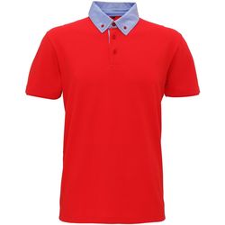 Vêtements Homme Polos manches courtes Asquith & Fox Chambray Rouge