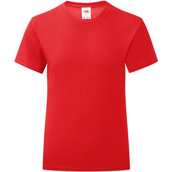 Vêtements Fille T-shirts manches longues Fruit Of The Loom 61025 Rouge