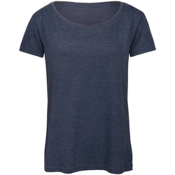 Vêtements Femme T-shirts manches courtes B And C TW056 Bleu marine chiné