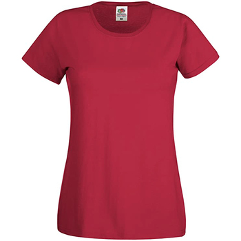 Vêtements Femme T-shirts manches courtes Fruit Of The Loom 61420 Rouge
