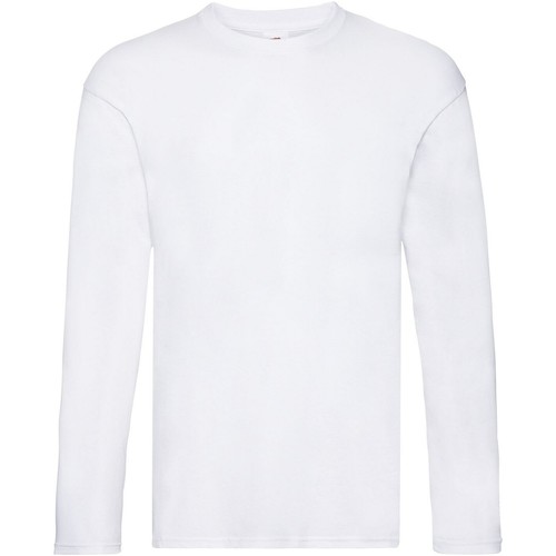Vêtements Homme T-shirts manches longues Fruit Of The Loom Original Blanc