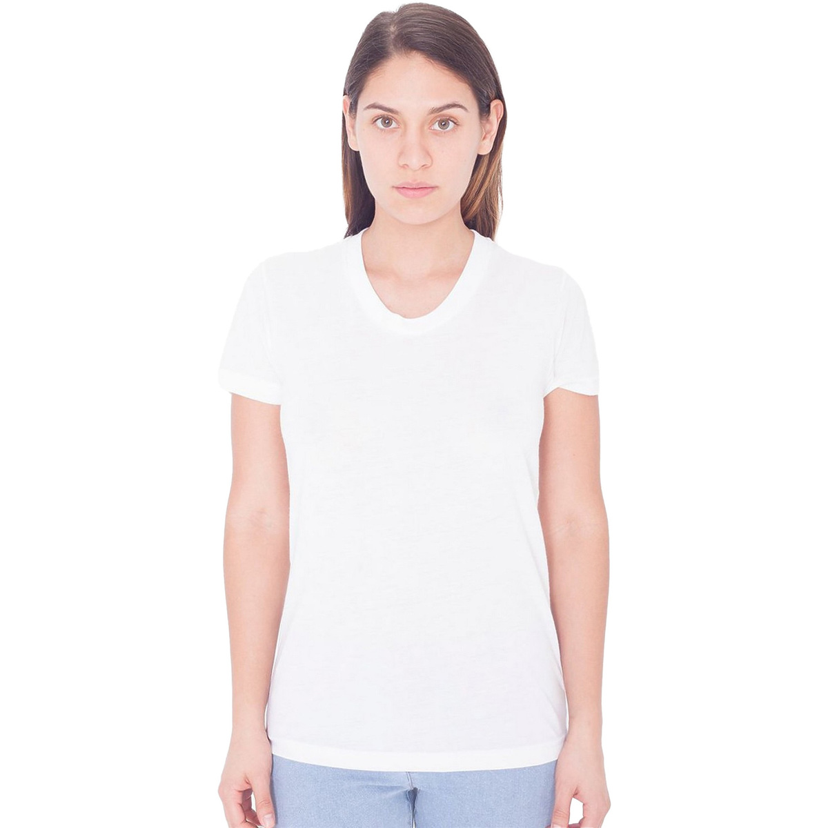 Vêtements Femme T-shirts manches courtes American Apparel PL301W Blanc