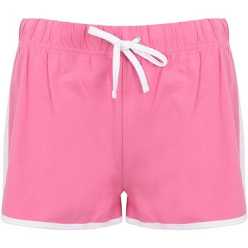 Vêtements Femme Shorts / Bermudas Skinni Fit SK069 Rose/Blanc