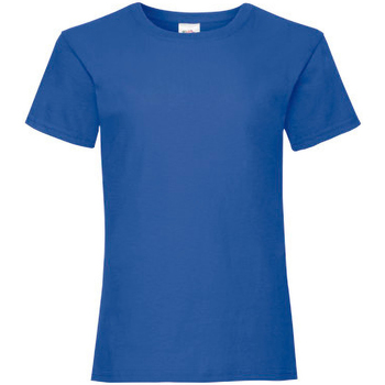 Vêtements Fille T-shirts manches courtes Fruit Of The Loom 61005 Bleu roi rétro chiné