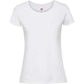 Vêtements Femme T-shirts manches courtes Fruit Of The Loom SS424 Blanc