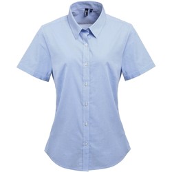 Vêtements Femme Chemises / Chemisiers Premier PR321 Bleu clair/Blanc