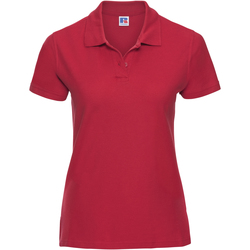 Vêtements Femme Polos manches courtes Russell Polo 100% coton à manches courtes RW3281 Rouge classique