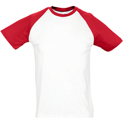 Vêtements Homme T-shirts manches courtes Sols 11190 Blanc/rouge