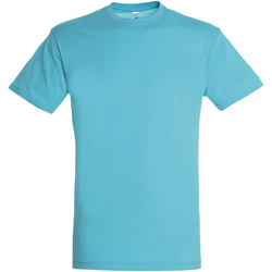 long-sleeve cotton sweatshirt Blau