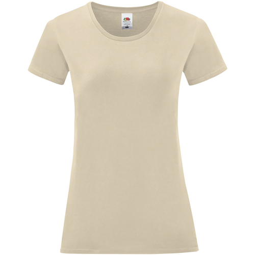 Vêtements Femme T-shirts manches longues Fruit Of The Loom Iconic Beige
