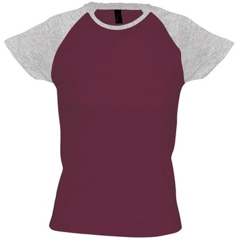 Vêtements Femme T-shirts manches courtes Sols Milky Bordeaux/Gris