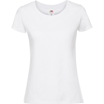 Vêtements Femme T-shirts manches longues Fruit Of The Loom Iconic Premium Blanc