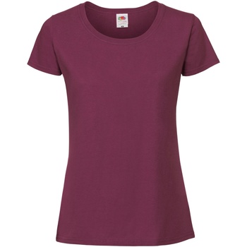 Vêtements Femme T-shirts manches longues Fruit Of The Loom 61424 Rouge