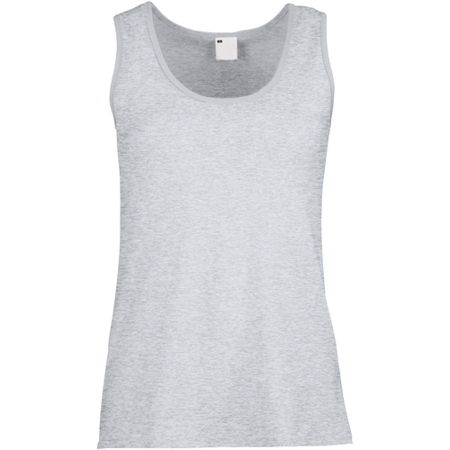 Vêtements Femme Débardeurs / T-shirts Blanc sans manche Universal Textiles Fitted Gris