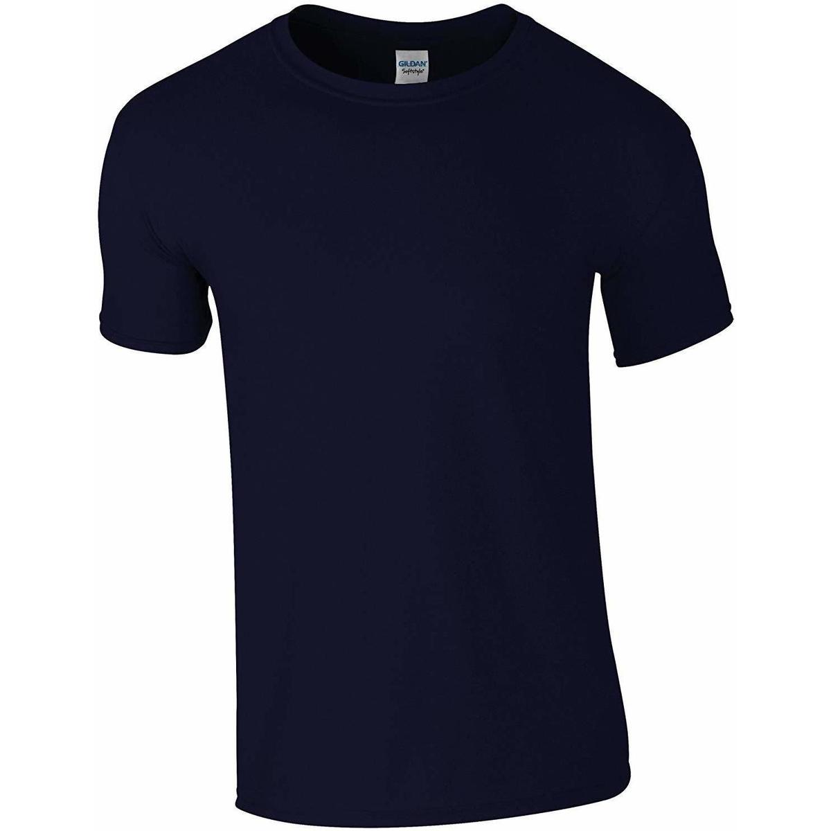 Vêtements Homme T-shirts Shirts manches courtes Gildan Soft-Style Bleu