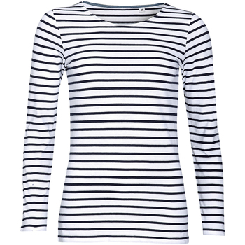 Vêtements Femme Chase embroidered logo rib-trimmed sweatshirt Sols Marine Blanc