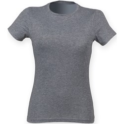 Vêtements Femme T-shirts manches courtes Skinni Fit SK161 Gris Triblend