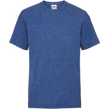 Vêtements Enfant T-shirts manches courtes Fruit Of The Loom 61033 Bleu roi rétro chiné