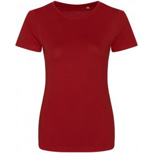 Vêtements Femme T-shirts manches longues Ecologie EA01F Rouge