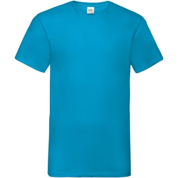 Vêtements Homme T-shirts manches courtes Fruit Of The Loom 61066 Bleu azur