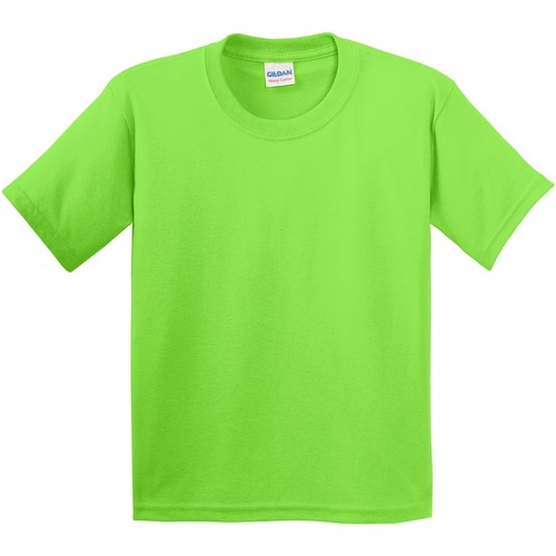 Vêtements Enfant Heavy Lime Mc Coton Gildan 5000B Vert