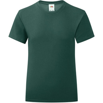 Vêtements Fille T-shirts manches longues Fruit Of The Loom Iconic Vert
