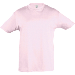 Vêtements Enfant T-shirts linen manches courtes Sols 11970 Rose pâle