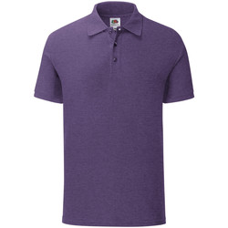 Vêtements Homme Polos manches courtes Fruit Of The Loom Iconic Violet chiné