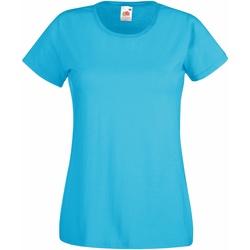 Vêtements Femme T-shirts manches courtes Fruit Of The Loom 61372 Bleu vif