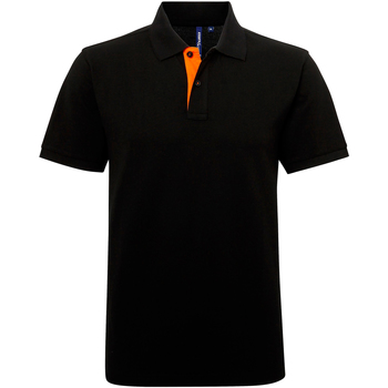 Vêtements Homme Polos manches courtes Asquith & Fox AQ012 Noir/Orange